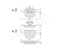 Pastillas de freno 22-0643-0 METELLI para BMW X1 3 Descapotable 3 3 Touring