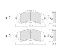 Pastillas de freno 22-0983-0 METELLI para PEUGEOT OPEL CITROËN TOYOTA DS FIAT