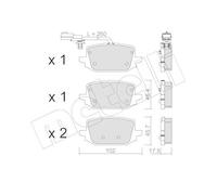 Juego De Pastillas De Freno Metelli 22-1366-1 para Mercedes Benz Mercedes Benz