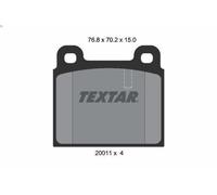Juego de pastillas de freno TEXTAR 2001102