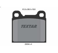 Juego de pastillas de freno TEXTAR 2003402 para SAAB 99 2 1972-1974