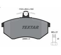 Juego de pastillas de freno TEXTAR 2066921 para CHERY EASTAR 2 2004-2008