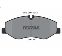 Juego de pastillas de freno TEXTAR 2206201 para VITO Tourer (W447) 2 2020-202