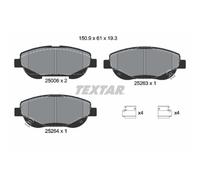 Juego de pastillas de freno TEXTAR 2500601, delante