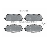 Juego de pastillas de freno TEXTAR 2586101, delante