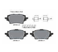 Juego de pastillas de freno TEXTAR 2615301, atrás