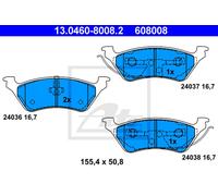 Juego de pastillas de freno traseras ATE 13.0460-8008.2