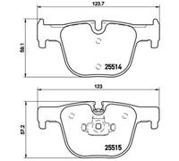 Juego de pastillas de freno traseras BREMBO P 06 072