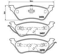 Juego de pastillas de freno traseras BREMBO P 11 014