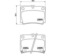 Juego de pastillas de freno traseras BREMBO P 54 026