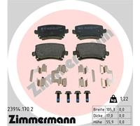 Juego de pastillas de freno traseras ZIMMERMANN 23914.170.2