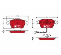 Juego de pastillas de freno TRW GDB1762DTE para VW TIGUAN (5N_) 2 2007-2018