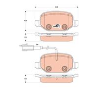 Juego De Pastillas De Freno Trw GDB1881 Cotec para Alfa Romeo Fiat Lancia