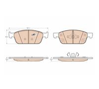 Juego De Pastillas De Freno Trw GDB2009 Cotec para Ford (changan) Eje Delantero