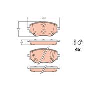 Juego de pastillas de freno TRW GDB2324, delante