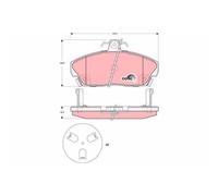 Juego De Pastillas De Freno Trw GDB3267 Cotec para Honda Eje Delantero