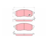 Juego De Pastillas De Freno Trw GDB3392 Cotec para Infiniti Nissan Renault