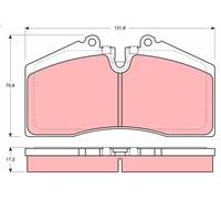 Juego de pastillas de freno TRW GDB966 PORSCHE 968 3 1991-1995