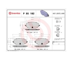 Juego de pastillas de freno XTRA LINE BREMBO P 85 182X