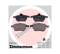 Zimmermann Juego de pastillas de freno delanteras 21829.195.1 para Opel Saab Vauxhall