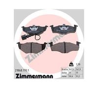 Juego De Pastillas De Freno Zimmermann 21868.170.1 para Vag Eje Delantero