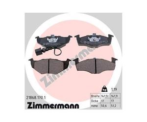 Juego De Pastillas De Freno Zimmermann 21868.170.1 para Vag Eje Delantero