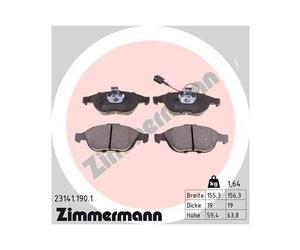 Juego De Pastillas De Freno Zimmermann 23141.190.1 para Lancia Eje Delantero