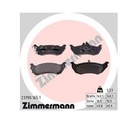 Juego De Pastillas De Freno Zimmermann 23190.165.1 para Mercedes Benz