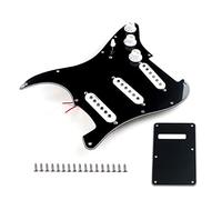 Juego de pastillas de placa trasera con tapa trasera SSS de 3 capas, compatible con guitarras eléctricas precableadas