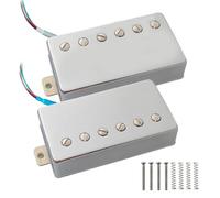 Juego de pastillas humbucker for mástil y puente de guitarra Aln-ico 5 LP cortables de 7,8 K/8,8 K for estilo SG(Chrome set)