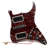 Juego de pastillas Humbucker HSH Humbucker precableadas para guitarra eléctrica Fender USA/México Stratorcast piezas de repuesto (tortuga marrón oscuro)