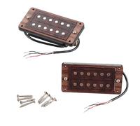 Juego de pastillas Humbucker para guitarra eléctrica, bobinas de cerámica, carcasa de madera, alta salida, fácil montaje, pastilla Humbucker