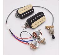 Juego de pastillas Humbucker para guitarra LP Classic 57 Plus Alnico II 50/50 mm, pastillas de puente/mástil cebra con arnés de cableado 4C 1V1T para accesorios de guitarra Gibson Les Paul