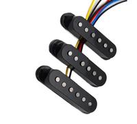juego de pastillas para guitarra eléctrica Alnico 5 Bobina Única Escalonada Bobina De Fibra Superior Pastilla Guitarra Eléctrica Cuello/medio/puente 50/50/52mm Para FD (Color : One Set)