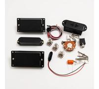 Juego de pastillas para guitarra eléctrica HSH Active de Humbuckers, pastilla de bobina única, para guitarra Fender Strat RG (Pckups negros 4 ollas)
