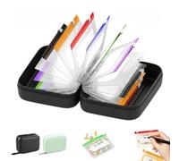 Juego de Pastillero Impermeable A8, 14 Bolsas Reutilizables para Pastillas con Cierre Deslizante, Código de Color, Organizador Portátil para Medicamentos (Black)