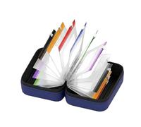 Juego de pastillero impermeable A8, organizador de pastillas impermeable con 14 bolsas de pastillas de colores, organizador de pastillas impermeable para viajes y uso diario (1, azul)