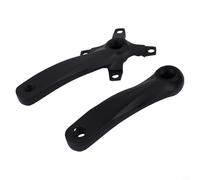 Juego de patas de manivela de bicicleta hechas de aleación de aluminio con roscas de pedal de 9/16 pulgadas, adecuado para engranajes de 7 a 12 velocidades, tamaño de 152 mm, color negro