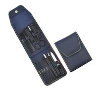 Juego de pedicura profesional de 12 piezas, tijeras para el cuidado de las uñas, herramienta de aseo de acero inoxidable con funda de poliuretano para el hogar, viajes, manicura para hombres y mujeres