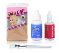 Juego de pegamento para pelucas, pegamento para pelucas, removedor de pegamento para pelucas, gorros de peluca, cepillo para aplicar pegamento, removedor de pegamento para pelucas, extensiones de pelo