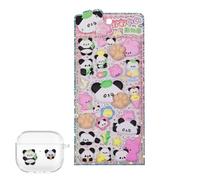 Juego de pegatinas 3D Panda - Adorables Calcomanías para Diario de Animales, Gráficos Texturados Estilo Burbuja, Etiquetas Desmontables Durables | Divertidas Decorativas DIY para Proyectos Escul