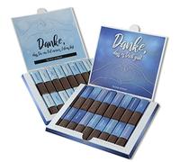 Juego de pegatinas adecuadas para Merci Chocolate - Gracias I con pegatinas preimpresas y en blanco I azul I autoadhesivo I Creativa idea de regalo para amigos I Individual I sin chocolate I dv_979