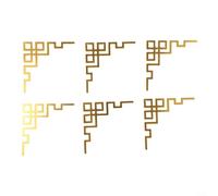 Juego de pegatinas de espejo acrílico Crea una ilusión de espacio con diseños diagonales (dorado)
