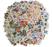 Juego de pegatinas de estilo vintage con diseño de flores, mariposas, arquitectura de cuentos de hadas, para manualidades, manualidades, etc