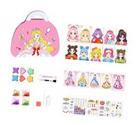 Juego de pegatinas de maquillaje de princesa mágica, juguete cosmético para niños, dibujo educativo y colorear, actividad artesanal, regalo para niñas, maquillaje lavable para juegos de rol, juguete,