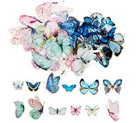 Juego de pegatinas de muestra de mariposas - pegatinas decorativas transparentes - pegatinas para álbumes de fotos, diarios, cuadernos, calendarios, sobres o tarjetas de felicitación