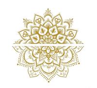 Juego de pegatinas de pared Mandala Lotus Flor de loto Zen Datura Diseño PVC Calcomanías para Sala Bar Paredes Planas y Vidrio 30x60cm 2 Piezas Hogar o Comercial