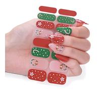 Juego de pegatinas de uñas de Navidad resistentes al agua Santa Claus pegatinas de uñas para mujeres y niñas manicura festiva decoración de uñas