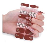 Juego de pegatinas de uñas de Navidad resistentes al agua Santa Claus pegatinas de uñas para mujeres y niñas manicura festiva decoración de uñas