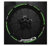 Juego De Pegatinas Decorativas Rueda Motocicleta Pegatina Protección para Llanta, Reflectante Impermeable para Kawasaki para Z250, 1(Color 19)
